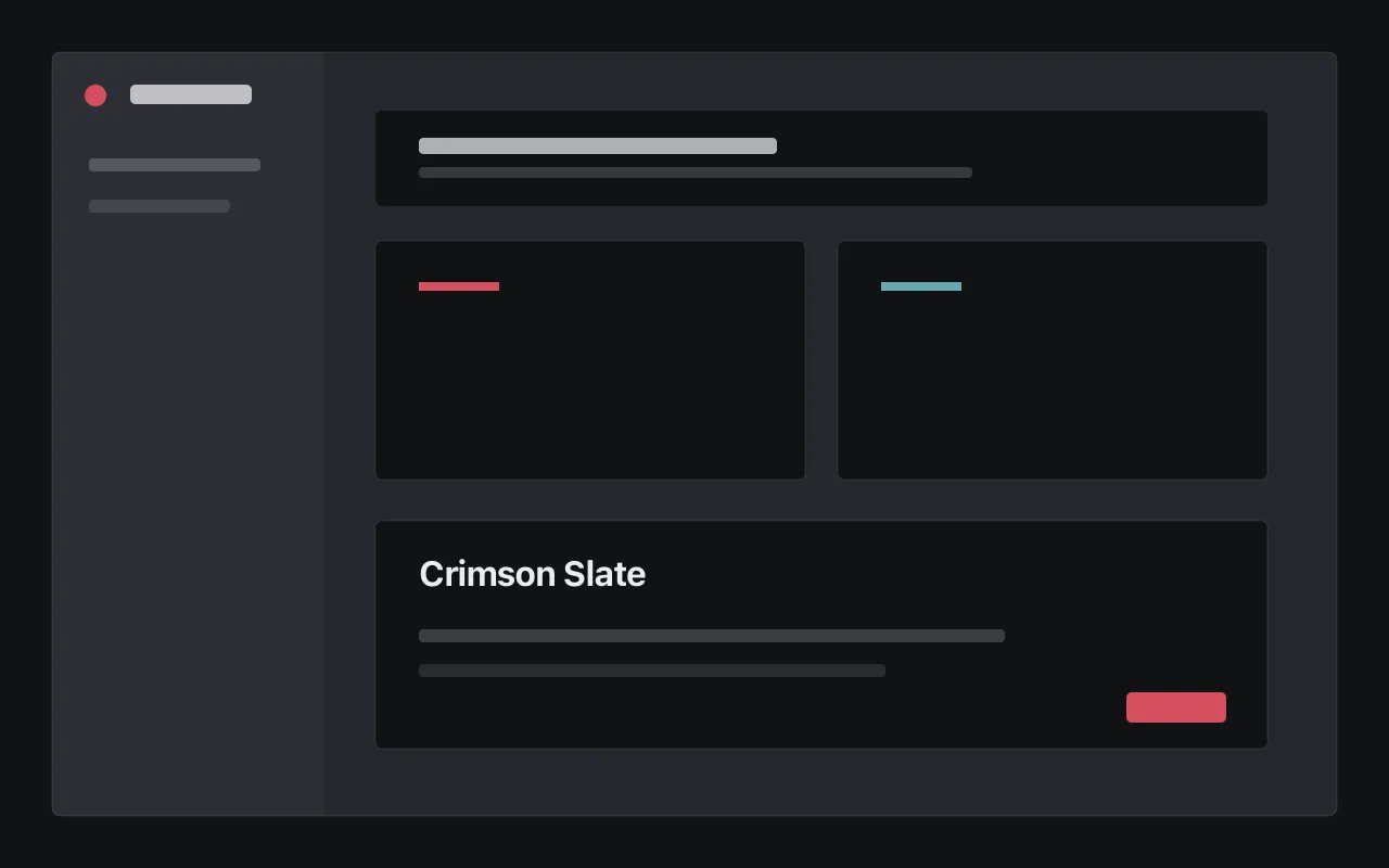 Crimson Slate palette preview