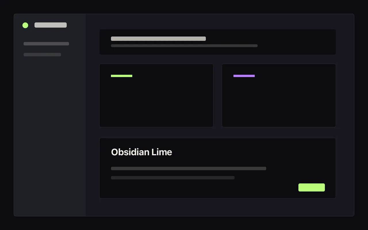 Obsidian Lime palette preview
