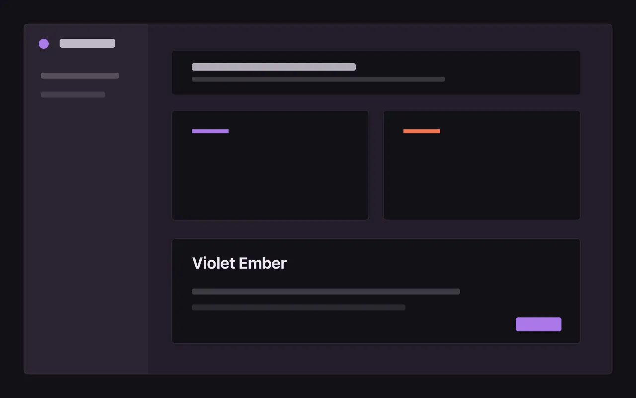 Violet Ember palette preview